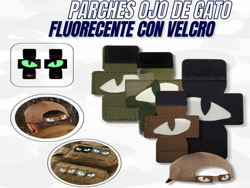 Parches Ojo Gato Fluorecente